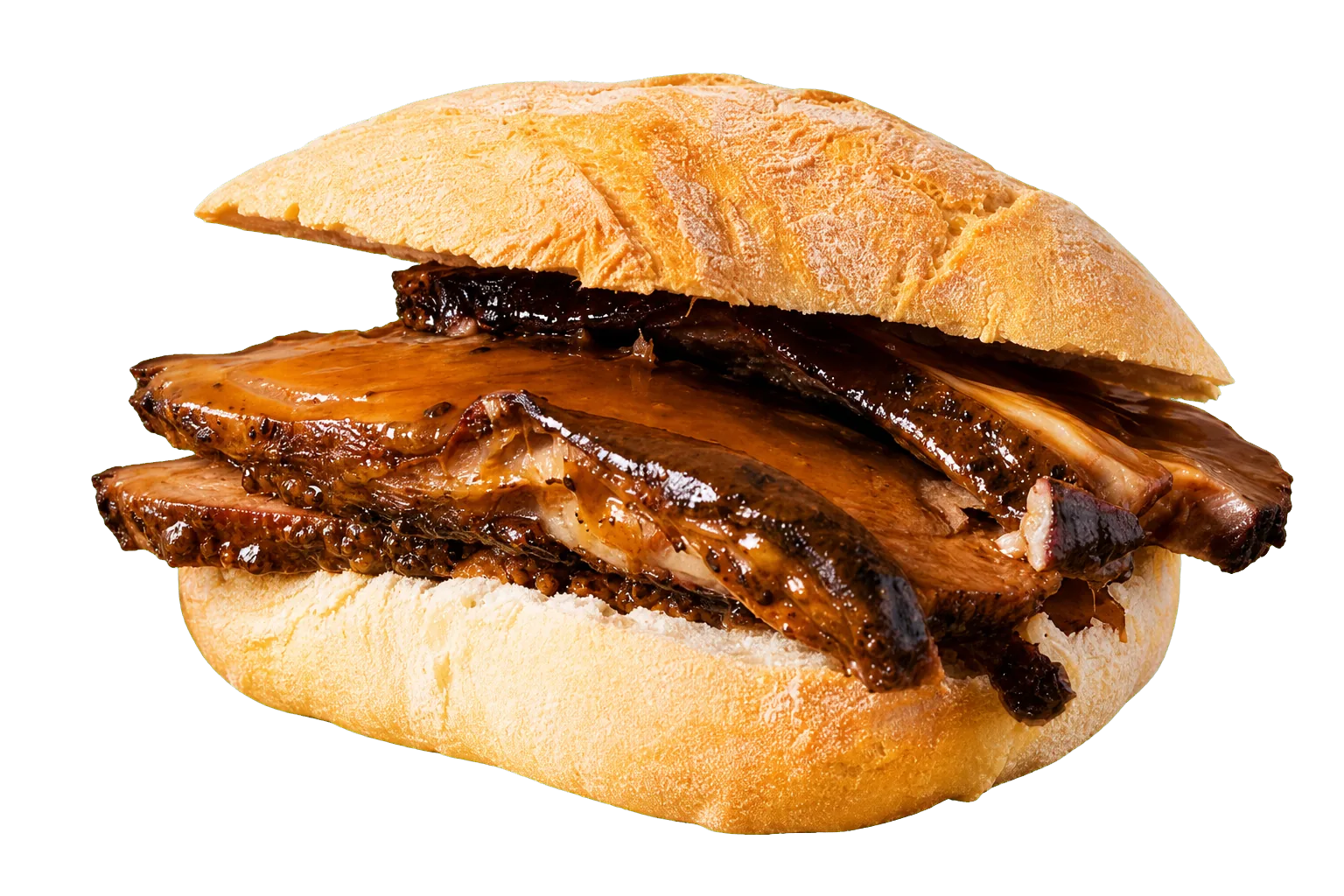 Panino Brisket con punta di petto di Fassona e fondo di cottura