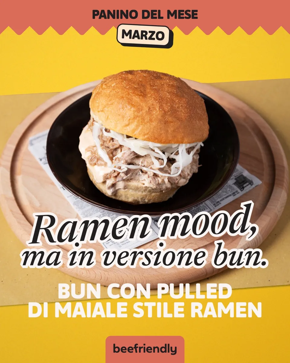 Special di marzo con pulled di maiale stile ramen